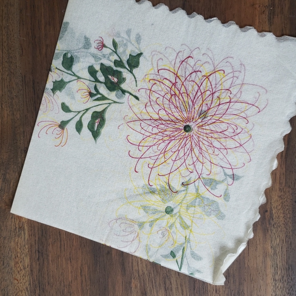 Hand Crafted Hand Stamped Floral Japanese Washi Paper